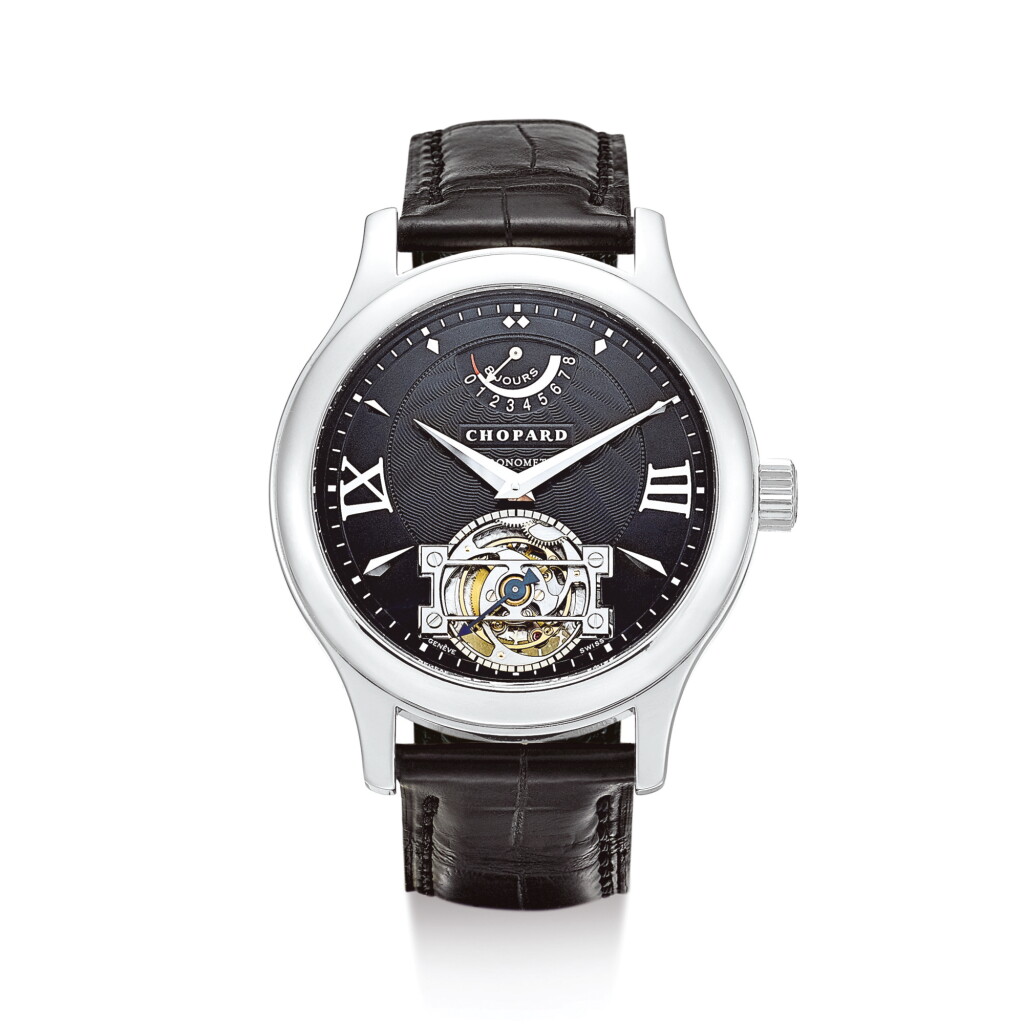 View full screen - View 1 of Lot 2154. CHOPARD | L.U.C. TOURBILLON, REFERENCE 161869.9004 A LIMITED EDITION PLATINUM TOURBILLON WRISTWATCH WITH POWER RESERVE INDICATION, CIRCA 2018" | 蕭邦 | L.U.C Tourbillon 型號161869.9004 限量版鉑金陀飛輪腕錶,備動力儲備顯示,機芯編號1000161,錶殼編號1104990及31/100,約2018年製".