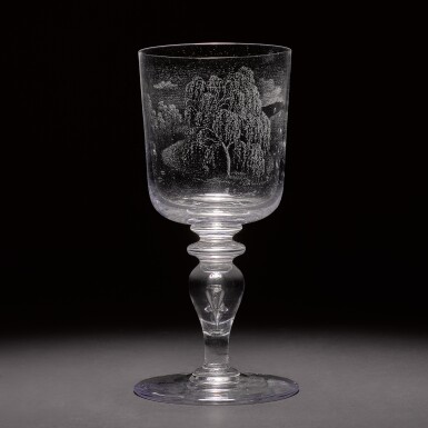 View full screen - View 1 of Lot 227. A stipple-engraved goblet by Laurence Whistler, 1988.