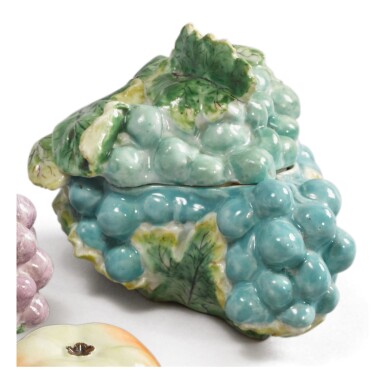 View full screen - View 1 of Lot 167. A LONGTON HALL GRAPE BOX AND COVER, CIRCA 1755.