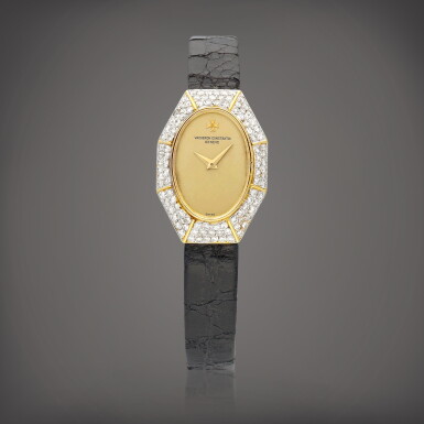 View full screen - View 1 of Lot 8882. A yellow gold and diamond-set wristwatch, Circa 1980 | 江詩丹頓 | 黃金鑲鑽石腕錶,約1980年製.