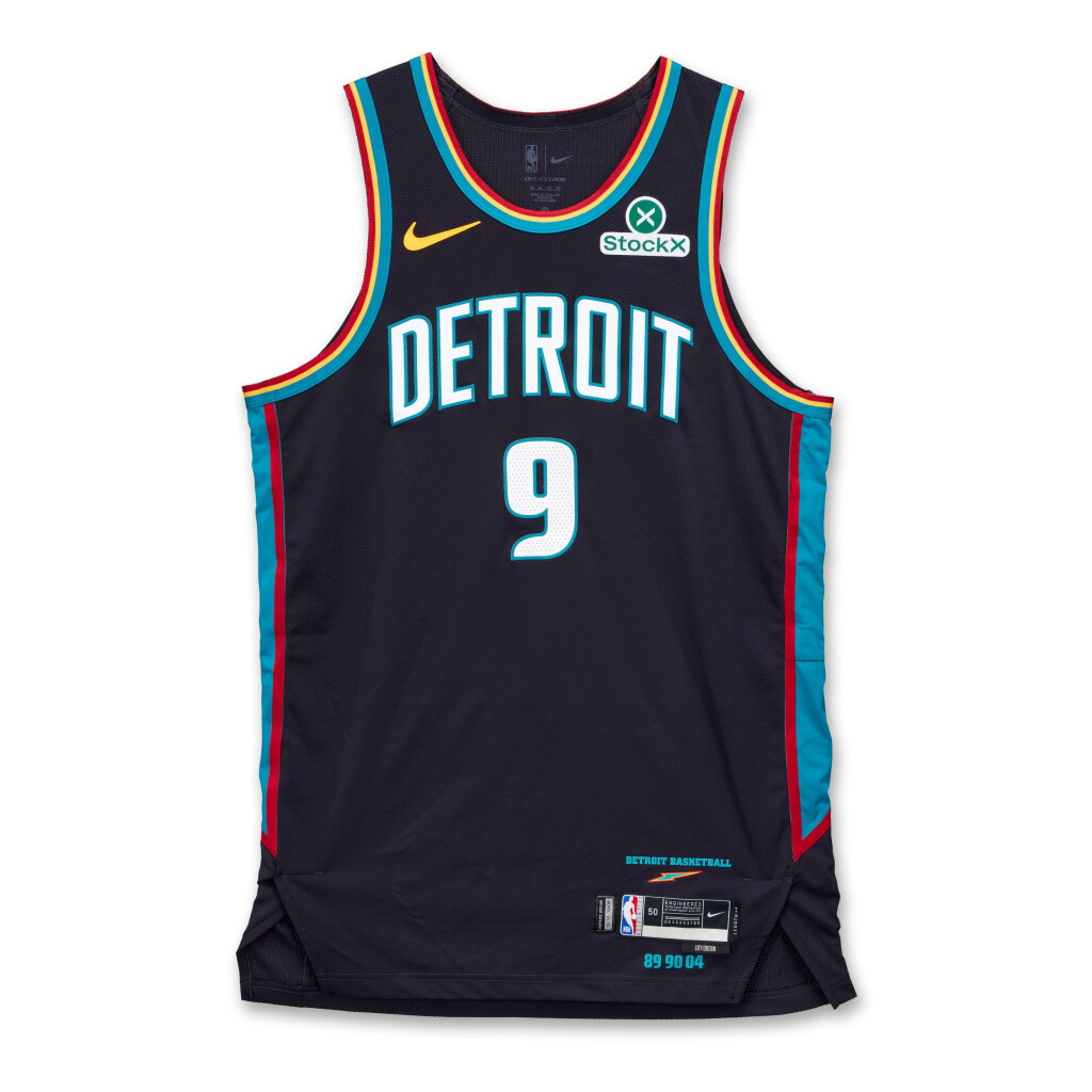 View full screen - View 1 of Lot 37. Ausar Thompson Detroit Pistons 2025-2026 Game Issued City Edition Jersey.