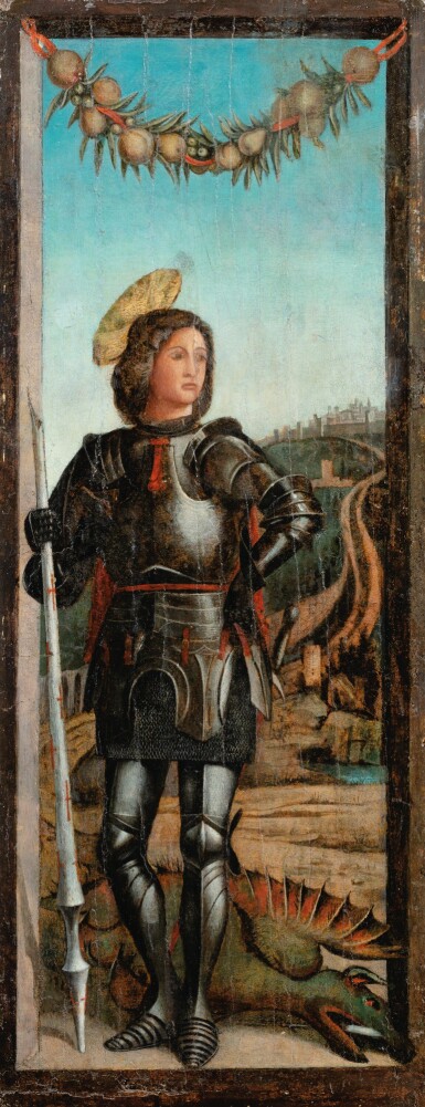 View full screen - View 1 of Lot 8. ATTRIBUTED TO BERNARDO PARENTINO POREČ 1450 - 1500 VICENZA | SAINT GEORGE, AFTER ANDREA MANTEGNA.