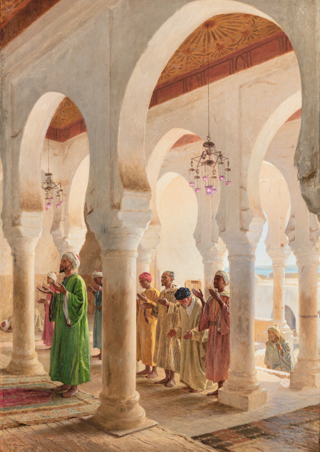 View full screen - View 1 of Lot 35. GEORGES BRETEGNIER | THE HOUR OF PRAYER, TANGIER.