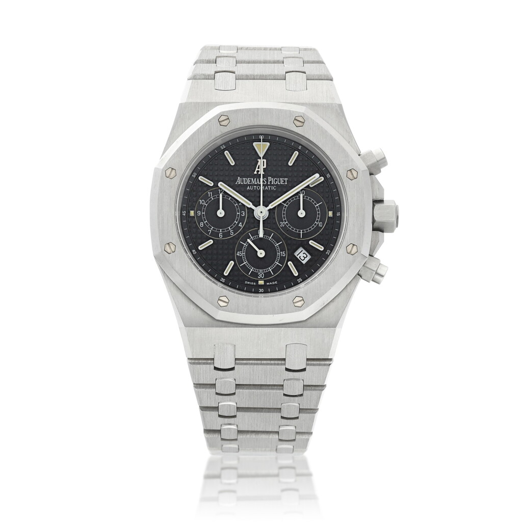 View full screen - View 1 of Lot 8041. Royal Oak, Reference 25860ST | A stainless steel chronograph bracelet watch with date, Circa 1999 | 愛彼 | 皇家橡樹系列 型號25860ST | 精鋼計時鏈帶腕錶,備日期顯示,約1999年製.