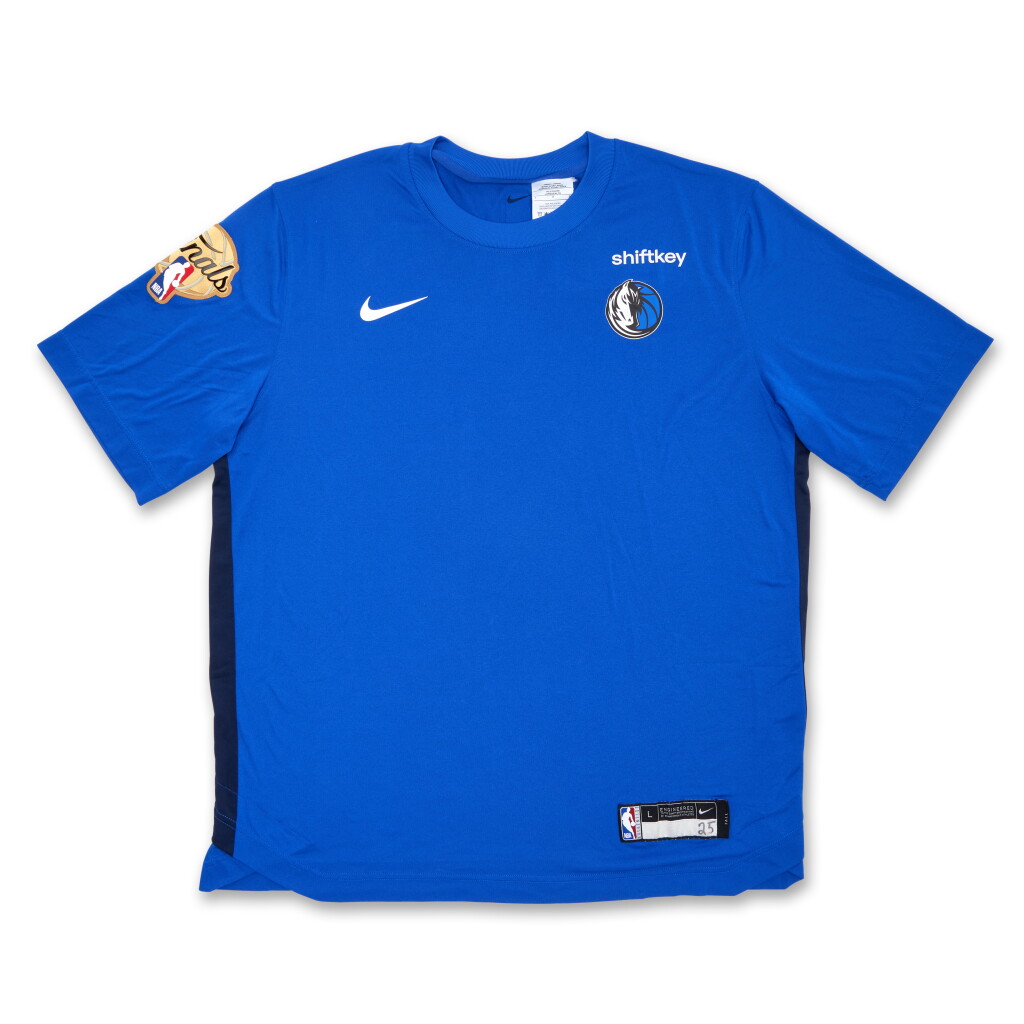 View full screen - View 1 of Lot 45. P.J. Washington Jr. Dallas Mavericks 2024 NBA Finals Game Worn Short Sleeve Shooting Shirt | Game 5.
