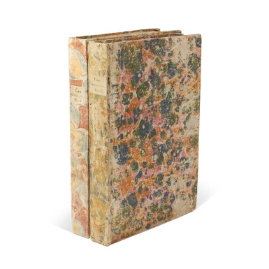 View full screen - View 1 of Lot 226. Tasso, La Gerusalemme liberata, Bodoni, Parma, 1794, 2 volumes, contemporary marbled boards.