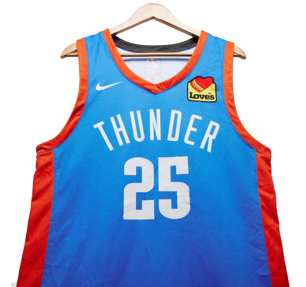 全萤幕检视 - 查看4Ajay Mitchell Oklahoma City Thunder 2024 Summer League Game Worn Jersey | NBA 2K25 Summer League Debut的1