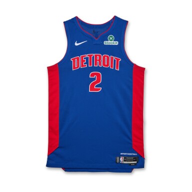 View full screen - View 1 of Lot 188. Cade Cunningham Detroit Pistons 2025 NBA Playoffs Eastern Conference Round 1 Game Worn Icon Edition Jersey | Game 1 | Playoff Debut | Double-Double.