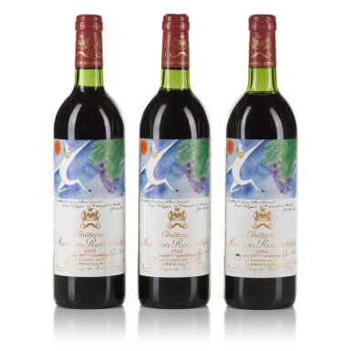 View full screen - View 1 of Lot 357. Château Mouton Rothschild 1982 (3 BT).