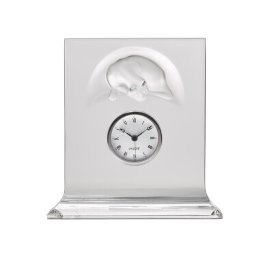 View full screen - View 1 of Lot 712. A Lalique table clock, 20th century.