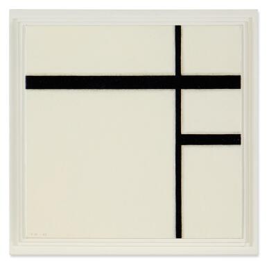 View full screen - View 1 of Lot 18. Piet Mondrian, "Composition in White and Black II," 1930.