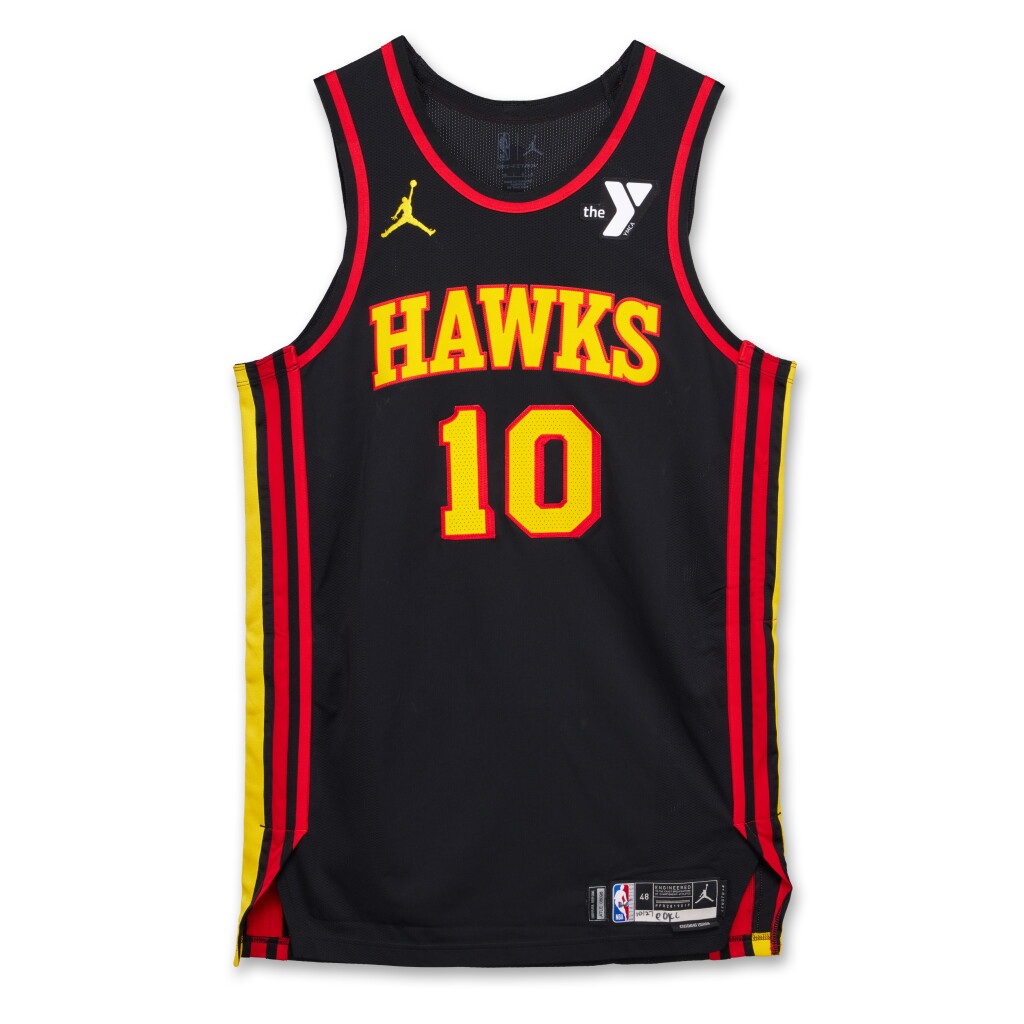 View full screen - View 1 of Lot 4. Zaccharie Risacher Atlanta Hawks 2024-2025 Game Worn Statement Edition Jersey | 3rd Career Game.