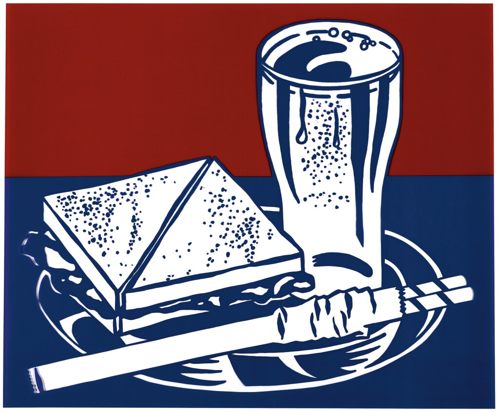 View full screen - View 1 of Lot 160. ROY LICHTENSTEIN | SANDWICH AND SODA (C. 35).