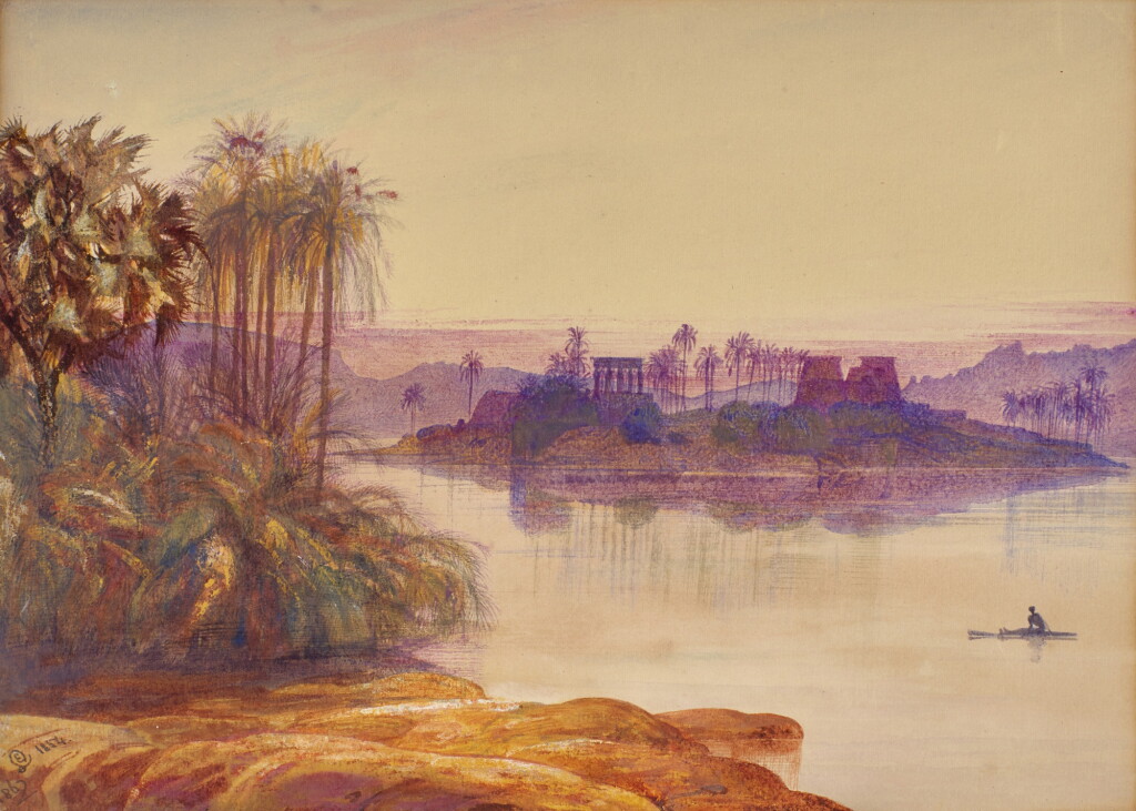 View full screen - View 1 of Lot 60. View of Philae at Sunset, Egypt .