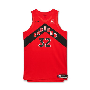 View full screen - View 1 of Lot 33. Trayce Jackson-Davis Toronto Raptors 2026 NBA Playoffs Eastern Conference Round 1 Game Worn Icon Edition Jersey | Game 1 | Matched to 2 Games .
