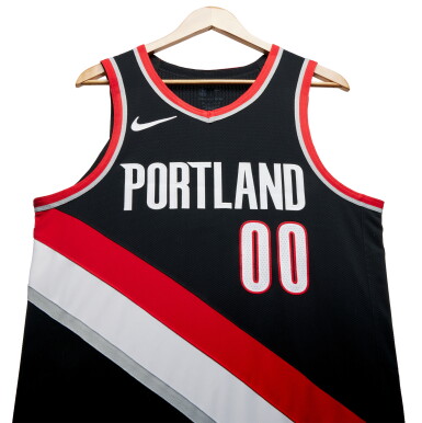 View full screen - View 1 of Lot 189. Scoot Henderson Portland Trail Blazers 2023-2024 Game Worn Icon Edition Jersey .