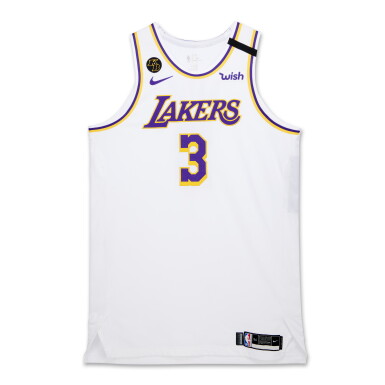 View full screen - View 1 of Lot 11. Anthony Davis Los Angeles Lakers 2019-2020 Game Worn Jersey.