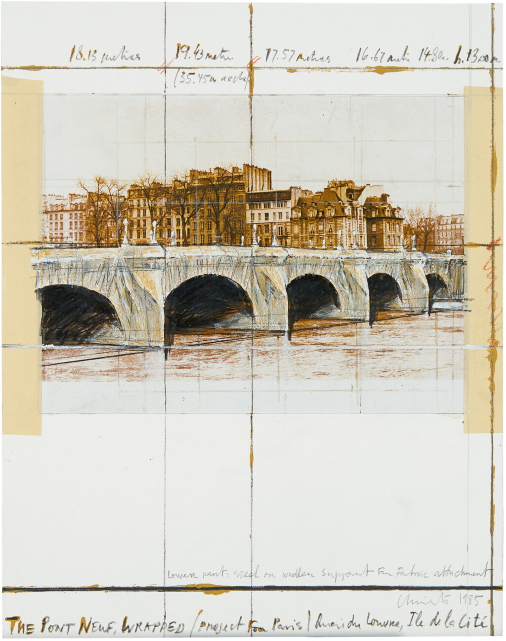 View full screen - View 1 of Lot 278. CHRISTO | THE PONT NEUF WRAPPED, PROJECT FOR PARIS.
