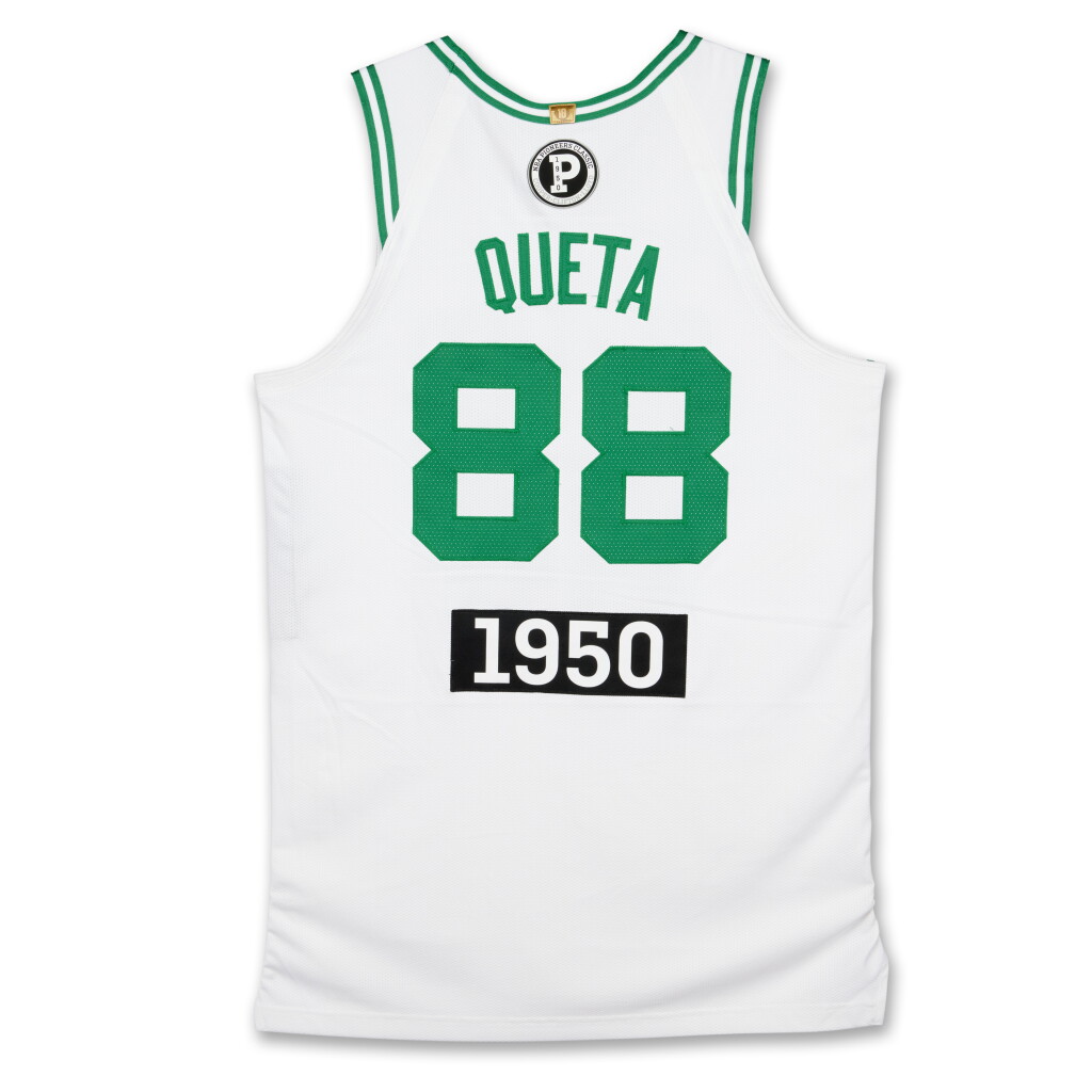View full screen - View 1 of Lot 30. Neemias Queta Boston Celtics 2025-2026 Pioneers Classic Game Worn Association Edition Jersey.