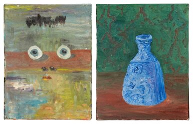 View full screen - View 1 of Lot 1003. George Condo 喬治 · 康多 | Untitled (Two Works) 無題(兩幅作品).