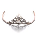 Natural pearl and diamond tiara, circa 1890