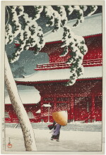 Kawase Hasui (1883-1957) | Zojo-ji Temple in Shiba (Shiba Zojoji) | Taisho period, early 20th century