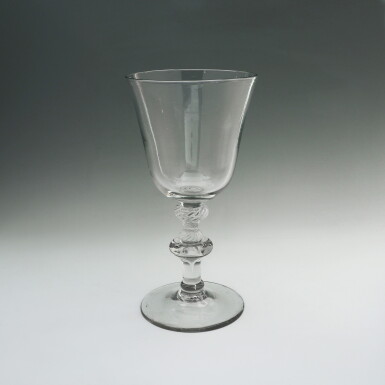 View full screen - View 1 of Lot 11. A LARGE GEORGIAN GLASS GOBLET | CIRCA 1750.