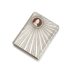 A Fabergé silver and enamel cigarette case, workmaster Anders Nevalainen, St Petersburg, 1899-1908