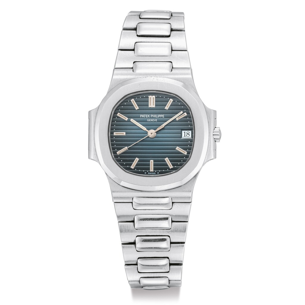 View full screen - View 1 of Lot 2096. PATEK PHILIPPE | NAUTILUS, REFERENCE 3800, A STAINLESS STEEL BRACELET WATCH WITH DATE, CIRCA 1996 | 百達翡麗 | "Nautilus 型號3800 精鋼鏈帶腕錶,備日期顯示,機芯編號3020684,錶殼編號4000880,約1996年製".
