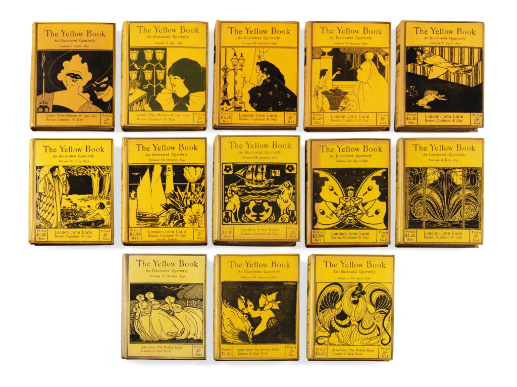 View full screen - View 1 of Lot 406. The Yellow Book. Avril 1894-avril 1897. Collection complète (13 volumes)..