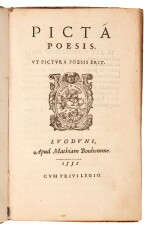 Aneau, Picta poesis, Lyon, 1552, contemporary limp vellum, Vershbow copy