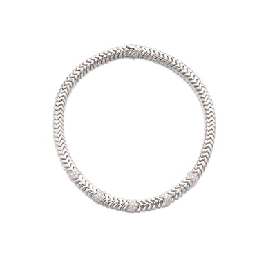 View full screen - View 1 of Lot 879. Diamond and gold necklace, 'Spiga'.