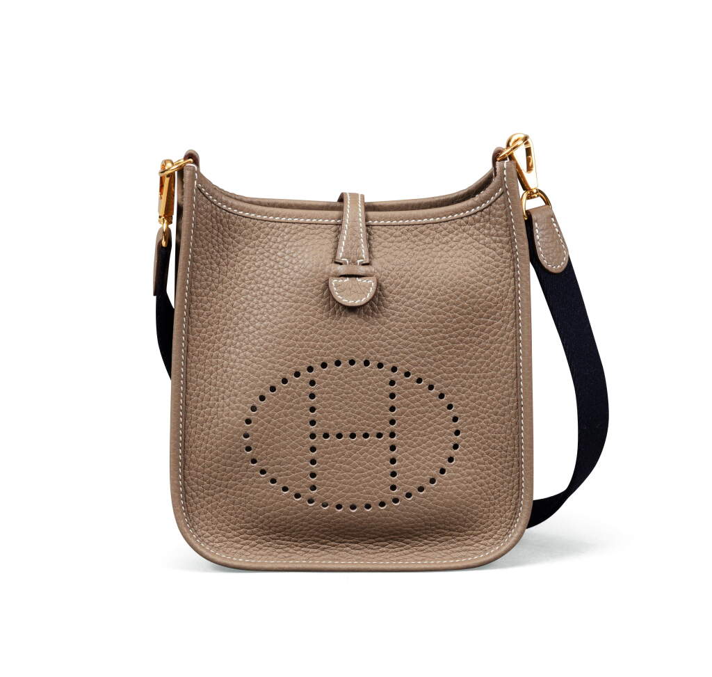 View full screen - View 1 of Lot 68. Etoupe Clemence Mini Amazon Evelyne TPM Gold Hardware, 2021.