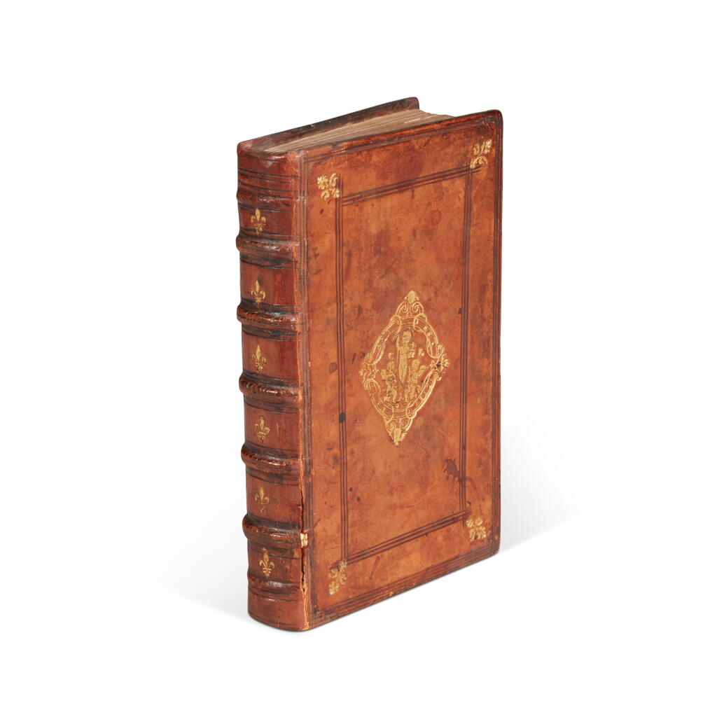 View full screen - View 1 of Lot 202. Martial d'Auvergne, Aresta amorum, Paris, 1544, Parisian tan calf, L'Angelier publisher's binding, plain edges.