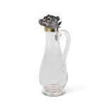 A Victorian Silver-Mounted "Dog" Claret Jug, Jacob Berman, London, 1884
