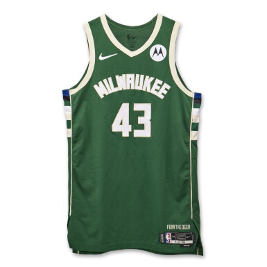 View full screen - View 1 of Lot 172. Thanasis Antetokounmpo Milwaukee Bucks 2024 NBA Playoffs Eastern Conference Round 1 Game Worn Icon Edition Jersey | Game 1.
