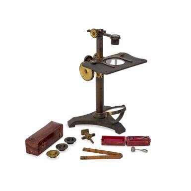 View full screen - View 1 of Lot 262. A portable field microscope belonging to Joseph Dalton Hooker.