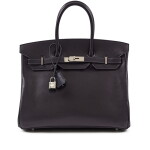 Bleu Indigo Evergrain Birkin 35 Palladium Hardware, 2010