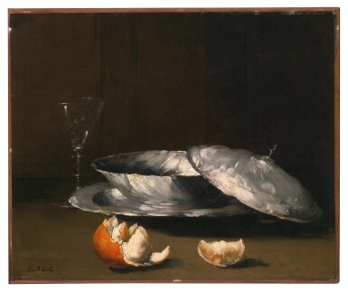 View full screen - View 1 of Lot 60. Still Life with Bowl, Glass and Orange.
