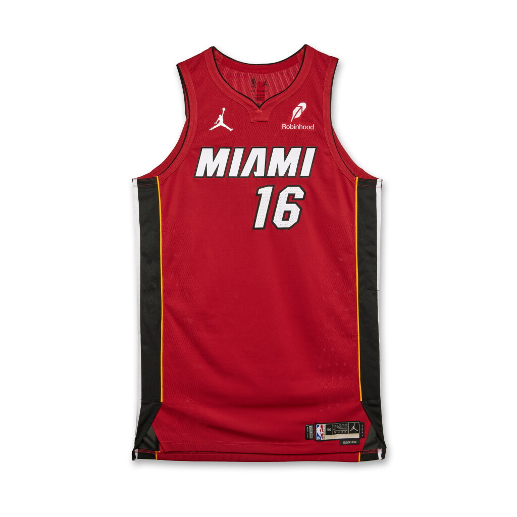 View full screen - View 1 of Lot 130. Keshad Johnson Miami Heat 2025 NBA Playoffs Eastern Conference Round 1 Game Worn Statement Edition Jersey | Game 1 .