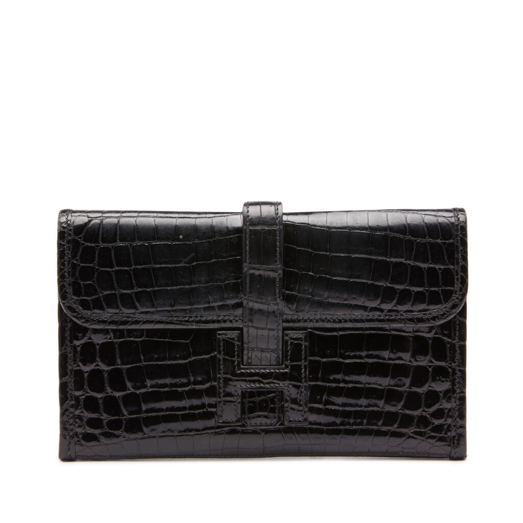 View full screen - View 1 of Lot 439. Black Jige Mini in Niloticus Crocodile, 2006.