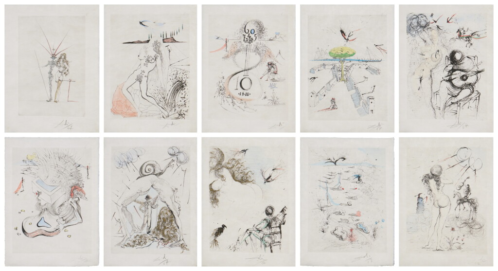 View full screen - View 1 of Lot 261. Poèmes Secrets: Ten Plates (Michler/Löpsinger 189-98; Field 67-10).