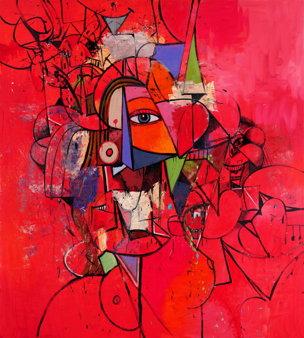 View full screen - View 1 of Lot 11. George Condo 喬治・康多 | Red, White and Black 紅、白及黑.