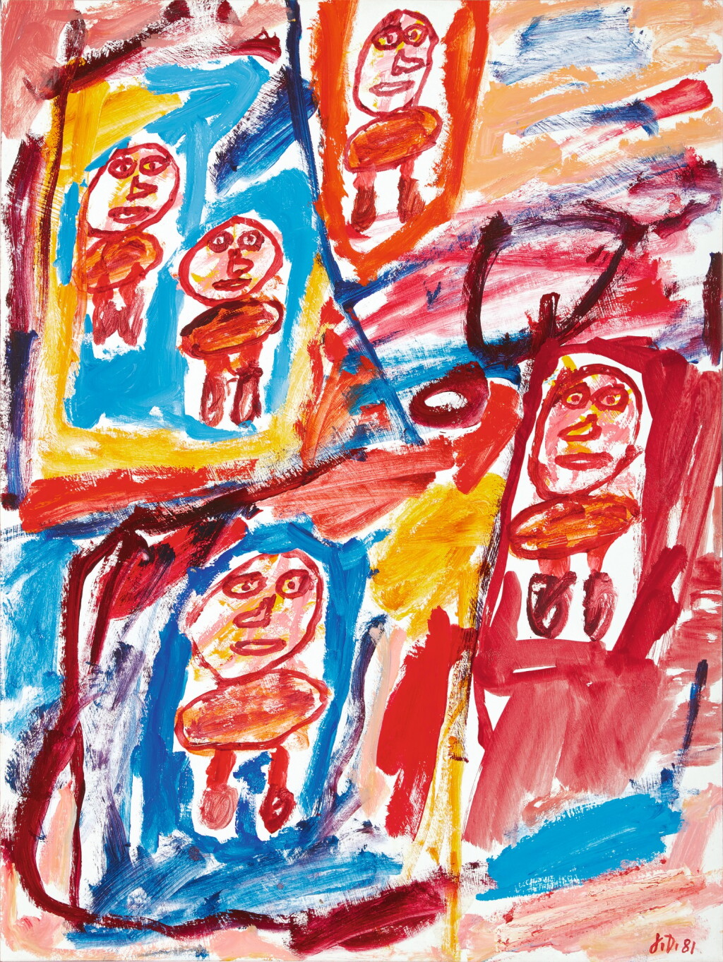 View full screen - View 1 of Lot 229. Site avec 5 personnages.