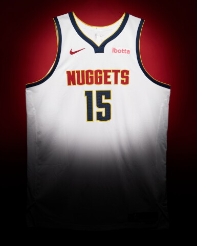 View full screen - View 1 of Lot 8. Nikola Jokić Denver Nuggets 2026 NBA Playoffs Western Conference Round 1 Game Worn Association Edition Jersey | Game 1 | Triple-Double | First Player in NBA History to Lead League in Assists and Rebounds Per Game.