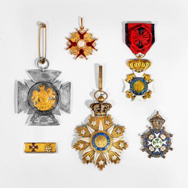 View full screen - View 1 of Lot 224. A Gold and Enamel Badge of the Order of St Stanislaus, Civil Division, Albert Keibel, St Petersburg, circa 1900.