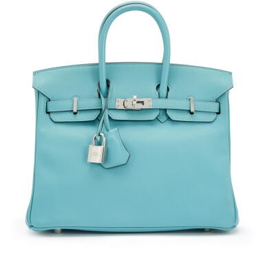View full screen - View 1 of Lot 120. Bleu Atoll Swift Birkin 25 Palladium Hardware, 2015.