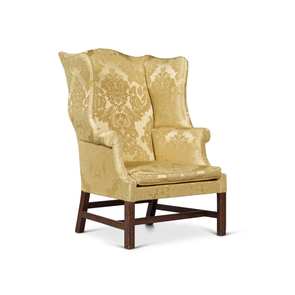 View full screen - View 1 of Lot 176. A Fine Chippendale Mahogany Easy Chair, Massachusetts, Circa 1790.