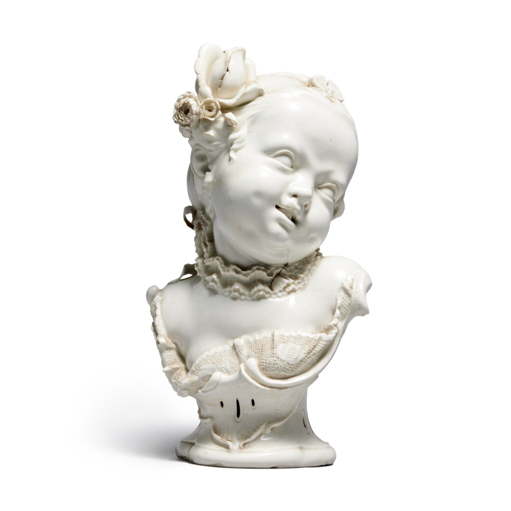 View full screen - View 1 of Lot 712. A Nymphenburg White Porcelain Bust of a Young Girl, Circa 1761.