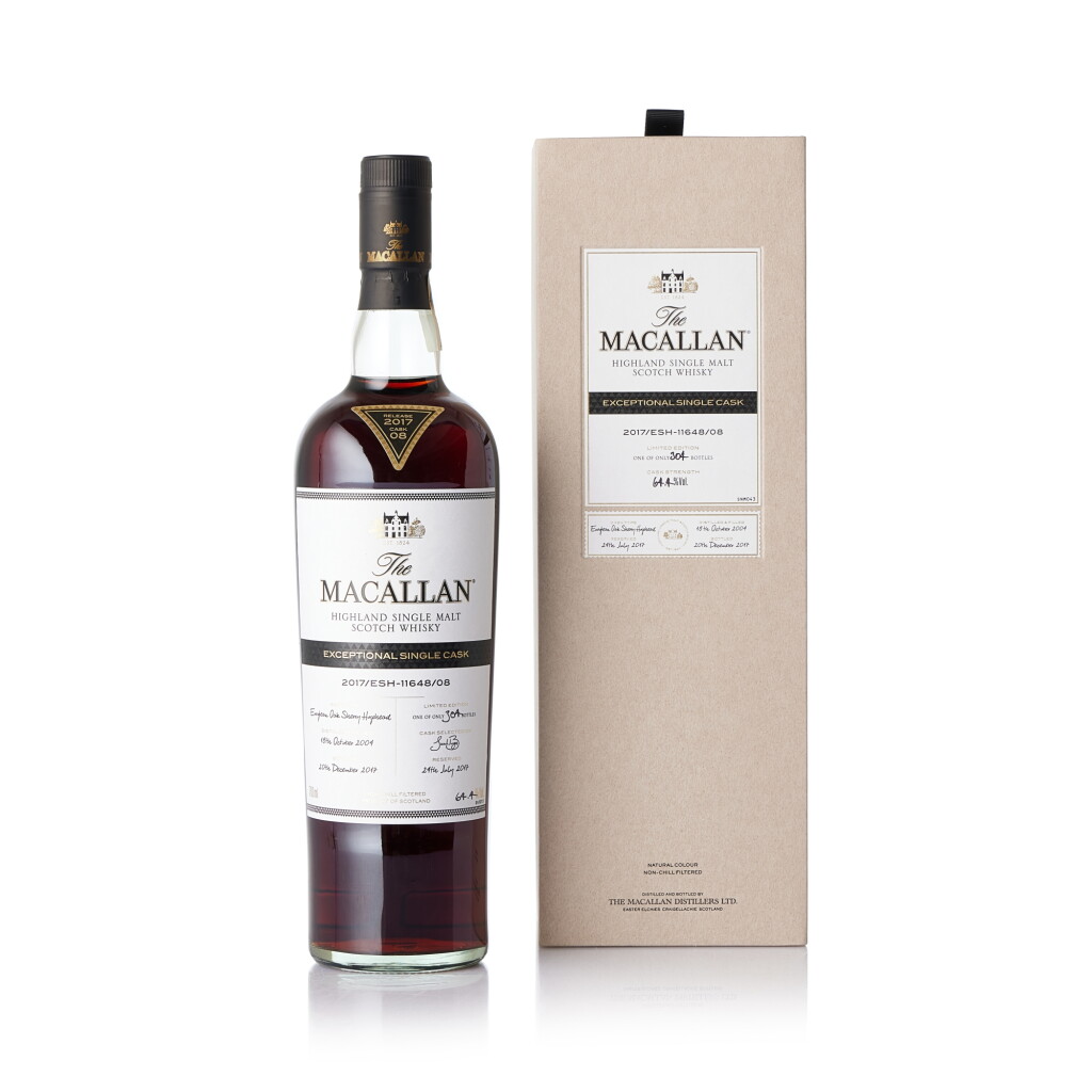 View full screen - View 1 of Lot 6525. The Macallan Exceptional Single Cask - 2017/ESH-11648/08 64.4 abv 2004 (1 BT70).